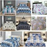 3 PCS QUILTED BEDSPREAD EMBOSSED COMFORTER SET SINGLE DOUBLE KING SIZE BED THROW