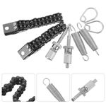 Silver Metal Drum Foot Pedal Parts for Drum Set Durable Double Chain Drive
