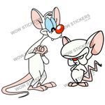 Character sticker Pinky and the Brain decal Ice Cream Van (choose size)