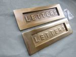 Door Letter plate SOLID BRASS vintage old style sprung Victorian door letter