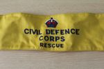 CIVIL DEFENCE CORPS RESCUE ARM BAND - WW2