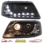 VW Transporter T5 Headlights LED DRL Projector Devil Eye Pre Facelift 2003-2010