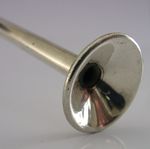RARE ENGLISH STERLING SIVER BLOWPPIPE CANDLE SNUFFER 1894 ANTIQUE SAMPSON MORDAN