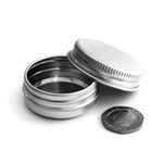 30ml Metal Aluminium Round Screw Lid Tins Pots Jars Containers Storage Craft JkA