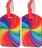 Tags,2 Pcs Leather Baggage Labels,Luggage Tags for Suitcases,Travel Lugg