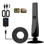 TV Aerial Digital Indoor TV Aerial with Signal Booster TV Antenna for Freeview
