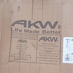 AKW Foldaway Shower/Bath Chair Seat Wood Slats Aluminium Frame Brown 04300