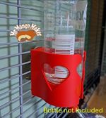Cage Mounted Water Bottle Holder for Rabbit, Guinea Pig, Rat, Hamster, Mice