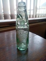 Beggs of Bolton Glass Antique Mineral Water Codd Bottle