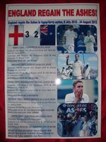 England 2015 Ashes winners - souvenir print