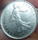1971 France 5 Francs Coin