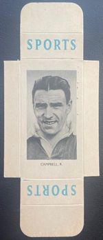 1951 PHILLIPS FOOTBALLERS BOBBY CAMPBELL CHELSEA REDDING SCOTLAND PACKET SLIDE