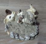 Pig in Mud Farm Ornament House of Ivan Plastercraft Display Collectible - Used