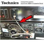 Technics LEAD RS X-911 Cassette Tape Deck to SU-X911 Amp Connection POWER CABLE