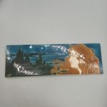 C S Luber Art Nouveau Tube Lined Tile of Maiden Night Sky ~ Original