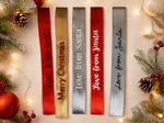 Personalised Satin Christmas Ribbon Multicolour Solid “Merry Christmas”