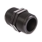 BSP Male Nipple Polypropylene - PP - Black Plastic Pipe Fittings