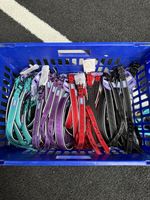 59 x Dog Collars & Leads Bulk Wholesale Mixed Colours Pet Shop Reseller