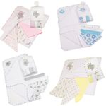 Baby Hooded Towel Face Wash Flannel Cloth Wipes 5 Pack