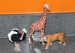Schleich  plastic Giraffe Ostrich and Tiger Wild Animals