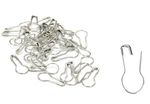 50 x SILVER Calabash Metal Stitch Marker Pins Anti Snag Tangle Hijab Scarf 