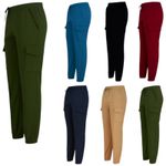 Ladies Womens Combat Trousers Stretch Cargo Elasticated Joggers Leggings NEW