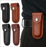 Leather Sheath Pocket Folding Flashlight Belt Loop Case Holder Multi Tool Case`