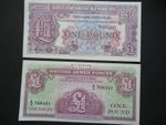 MILITARY ARMED FORCES 1948/1962 SERIES 2 & 4 £1 BANKNOTES VOUCHERS UNCIRCULATED.