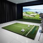 Golf Hitting Mat 4x5 ft Dual-Surface with 45mm High-Density Turf for Practice