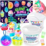 Luminous Slime & Squishy Make Yourself Set, 300 ml Clear Slime & 300 ml Butter