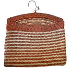 Vintage DollyPeg Bag Rare Retro Crochet Farmhouse Kitchenalia Wooden Peg Bag