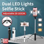 Selfie Stick Tripod Light Phone Holder Stand Remote Bluetooth For iPhone Samsung