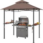 Outsunny Outdoor Double-tier BBQ Gazebo Shelter Grill Canopy Barbecue Tent