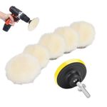 7PCS Polishing Buffing Wheel Wool Buffing  for Drill Lambs Wool Hook