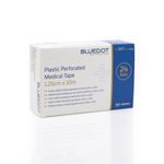 Blue Dot Transparent Perforated Plastic Medical / Surgical Tape 1.25cm x 10m