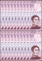 Venezuela 100 Digitales 2021 qty 20 UNC 100 million bolivars Bundle NEW