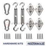 6" 8" Square Triangle Sun Shade Sail Stainless Steel Hardware Installation Kit