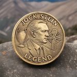 Celtic FC 1967 European Champions Engraved Coin, Jock Stein Legend + Stand