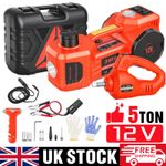 5Ton 12V Hydraulic Electric Car Jack Tire Inflator Electric Wrench Emergency Kit