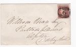 1857 QV FINE 1d PENNY RED STAMP ON COVER TO PORTLAND COLLIERIES AT ALFRETON