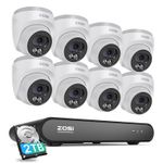 ZOSI 4MP POE CCTV Camera System 5MP 8CH NVR 2TB with Audio Home Security Outdoor