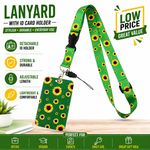 Sunflower Lanyard Hidden Disability ID Card Holder Keychain Neck Strap UK