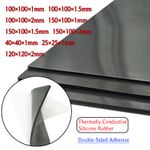 Black Silicone Rubber IC Chip Thermal Conductive Pad with Double-Sided Adhesive