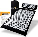 LyfeFocus Premium Acupressure Shakti Massage Mat & Pillow Set with Travel Bag