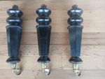 Antique Victorian Ebonised 3 Legs Brass Castors Cope + Collinson FREE POSTAGE 