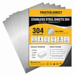 Stainless Steel 304 Sheet 1mm 2mm 3mm 2B Plate Cut to Size UK Next Day Delivery