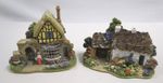 Lilliput Lane Cottage The Flower Basket and Scotch Mist Figurines   C