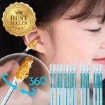 24PCS Sticky Ear Wax Remover Cleaning Sticks Soft Silicone Ear Cleaner Cotton Sw