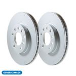 Pair of Vented Front Brake Discs for Citroen, DS, Opel, Peugeot, Vauxhall