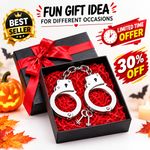 Metal Handcuffs with Keys Heavy Duty Security Handcuff Reusable Professional